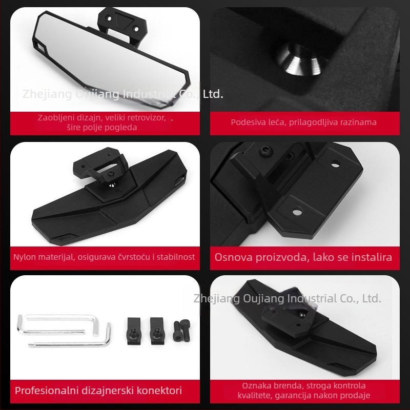 Soko SK unutarnji retrovizor za UTV/ATV, model SK, staklo s dvostrukom zakrivljenošću