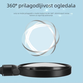 Biciklističko retrovizor za bicikl – brzo otpuštanje, univerzalno dugačak vrat, podesiva cijev, plitko ogledalo.