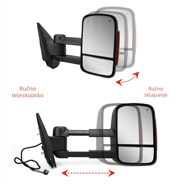 Retrovizor, konveksni, ABS materijal, kompatibilan Chevrolet Silverado/Sierra 07-13 – KUIEN