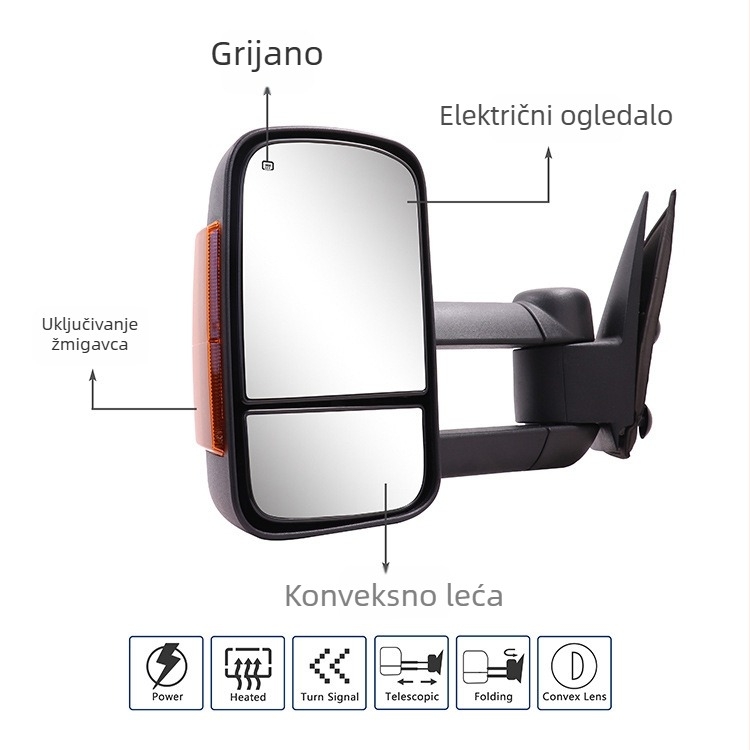 Retrovizor za Chevrolet Silverado/Sierra 03-06, konveksan, ABS