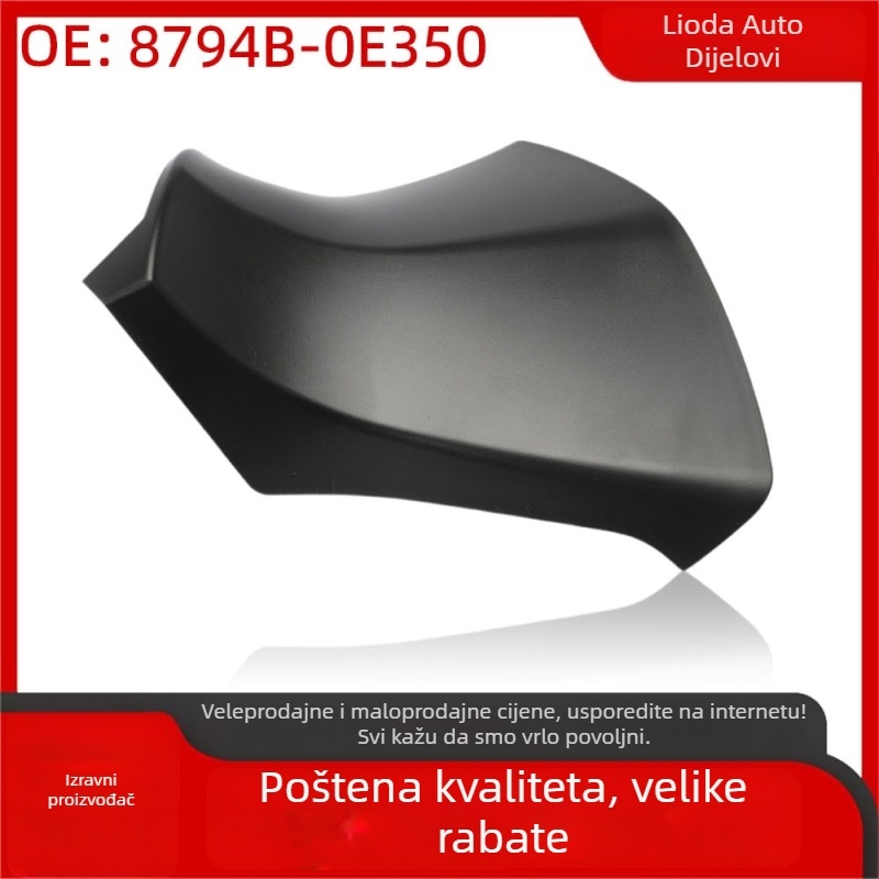 Kryt retrovizora lijevi za Toyota Highlander 2020–2022, model 8794B-0E350, ravno ogledalo, kućište ABS/PC, ABS staklo