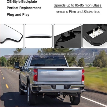 Leća retrovizijskog ogledala za Chevy Silverado GMC Sierra 1500 HD, 2019–2025 | ABS materijal, zakrivljena površina, težina 160 g