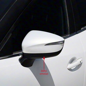 Mazda CX-4 (2016–2021) Donji poklop kućišta retrovizora s reflektorom, ABS kućište, sferično ogledalo, 12V