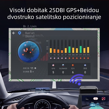 Beidou-GPS antena za satelitsko pozicioniranje, dvostruka funkcija za navigaciju vozila, aktivna GPS antena
