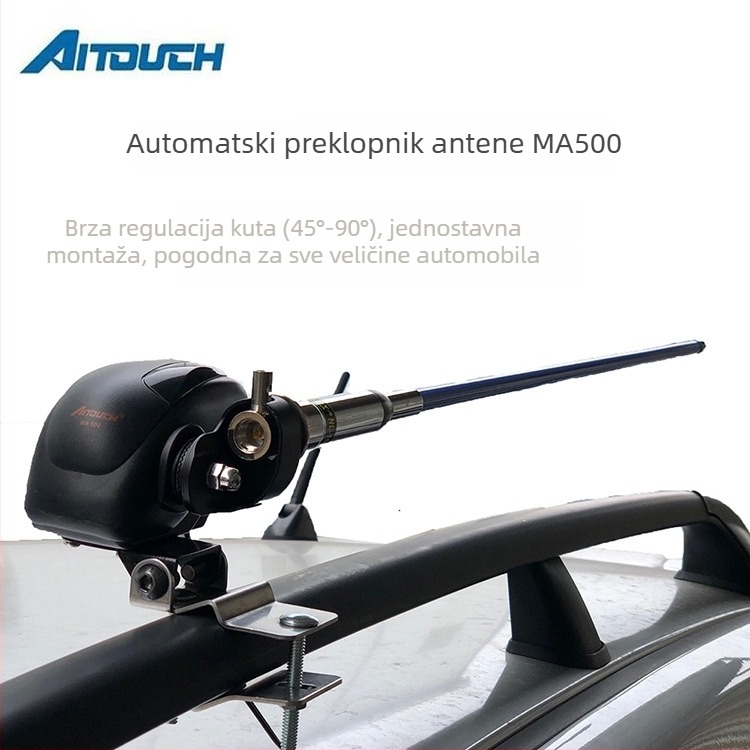 Aitouch Električna Uzdignuta Antena za Automobil – za SUV-ove i Kamione, Ugradnja na Vozilo, Sklopiva Antena, Protiv Hrđe, Pametan Krov