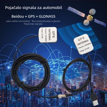 GPS antena s pojačivačem za automobilni navigacijski uređaj, poboljšanje signala i precizno navigiranje na mobitel