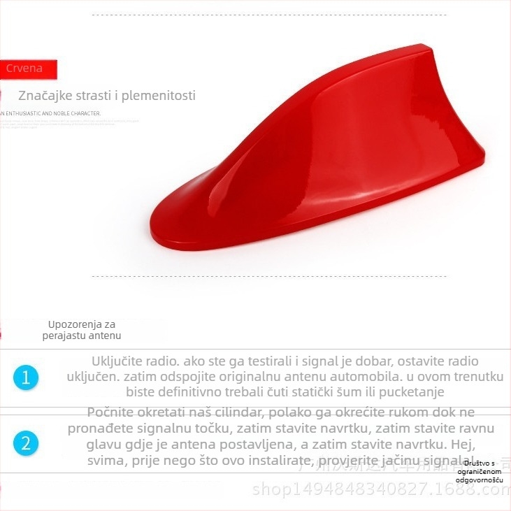 Automobilska antena u obliku žraloje peraje, s prijemom signala, krova montaža, univerzalna dekorativna antena