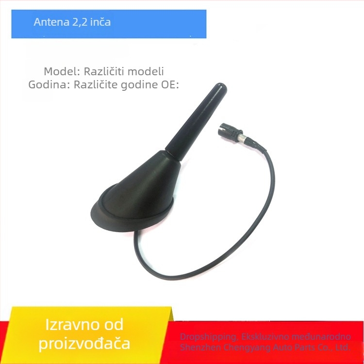 Automobilska radio antena s baznim pojačivačem, navojna ugradnja, za različite modele
