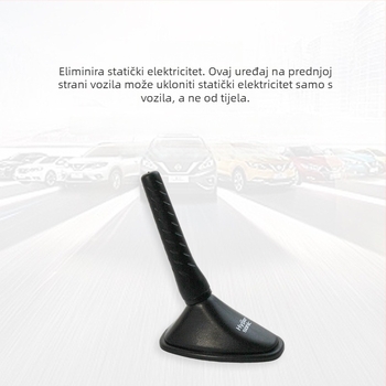 Hypersonic HP-6613 automobilska anti-statistička antena, baza u stilu sjedala, montaža ljepilom, ABS
