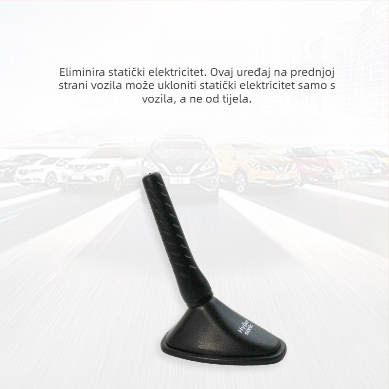 Hypersonic HP-6613 automobilska anti-statistička antena, baza u stilu sjedala, montaža ljepilom, ABS
