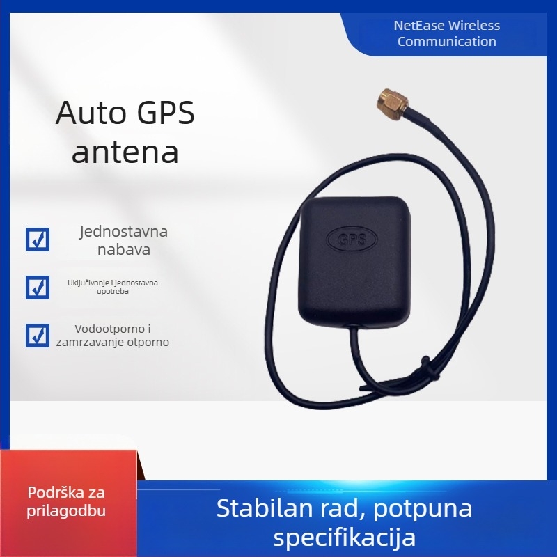 GPS antena za automobil, aktivna vanjska, visok dobitak, satelitsko pozicioniranje