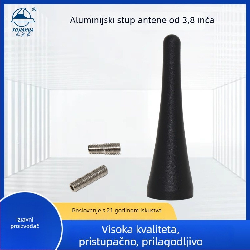 Aluminijska automobilna antistatična FM antena s navojem - 12V operacija, 0,06A struja, opća namjena