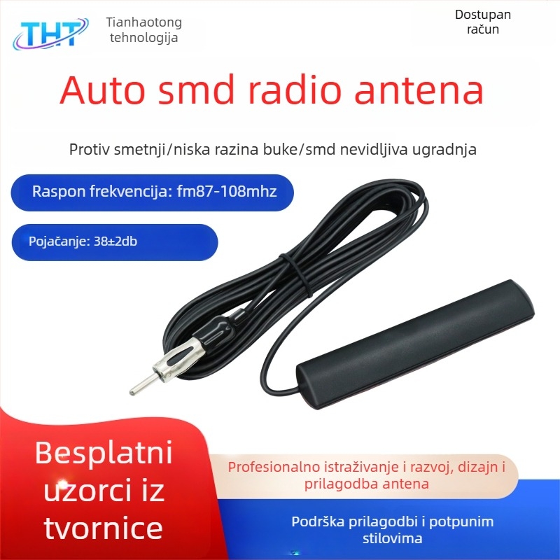 DAB automobilna antena za radio, visok dobitak FM/AM, skrivena 4G/GSM antena