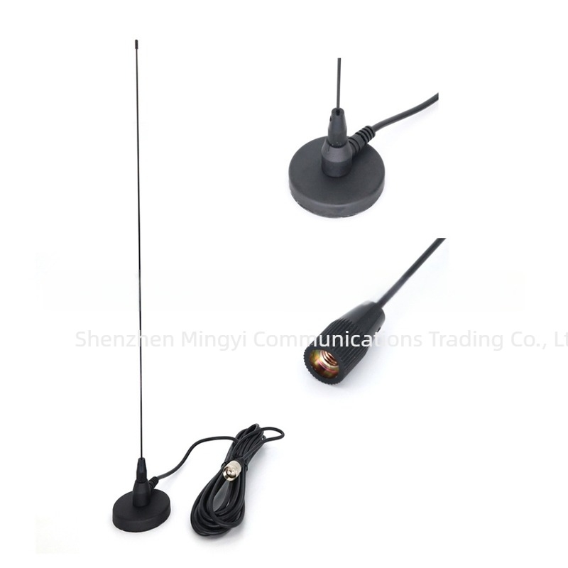 MC-100 automobilna antena s magnetnom PL259 bazom i RG58 koaksijalnim kabelom (Raspon frekvencija: 10–50 km; Teorijski domet: 10–50 km; Baterija: Nije potrebna; Otpornost na smetnje: Anti-interferencija; Primjena: Komunikacije)