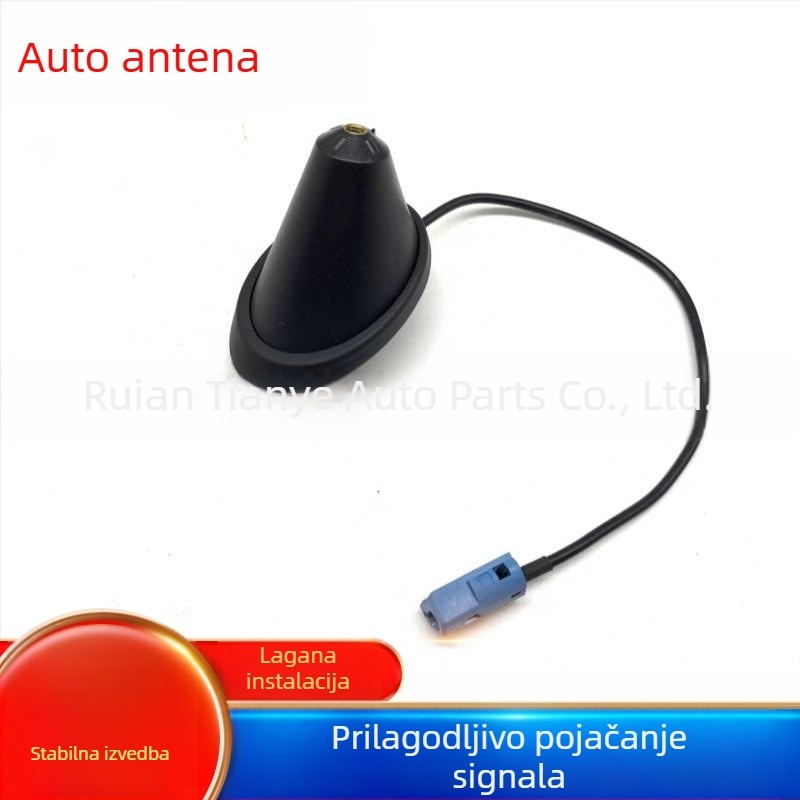 Automobilska radio antena, krovna baza M5, AM/FM, pojačanje signala, 12V plug-in, za Volkswagen