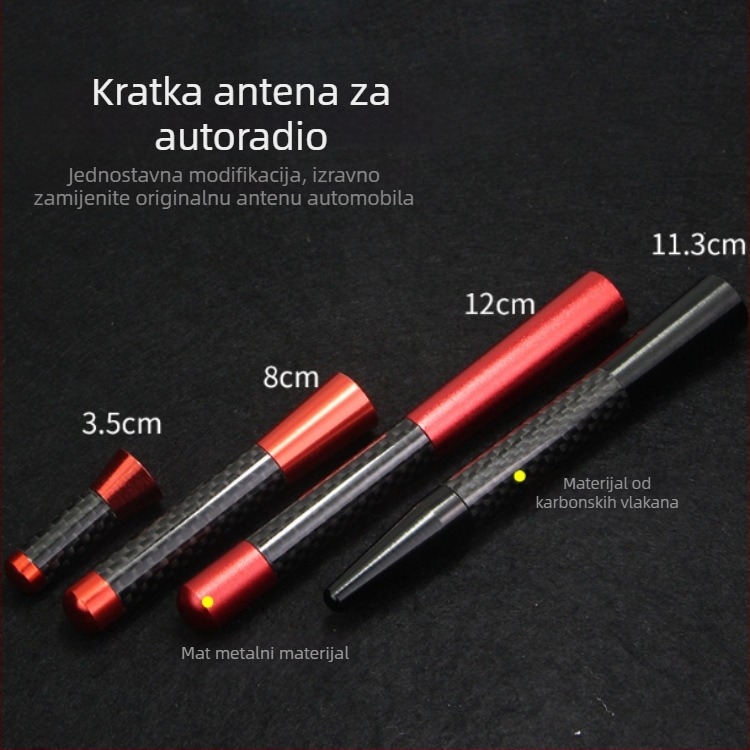 Univerzalna krova dekorativna antena za automobil za poboljšani FM prijem (navojna ugradnja)