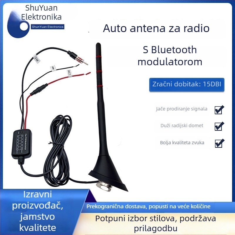 Automobilska antena s Bluetooth MP3 i FM radiom – model SY-600-W12-FM-5ROG2