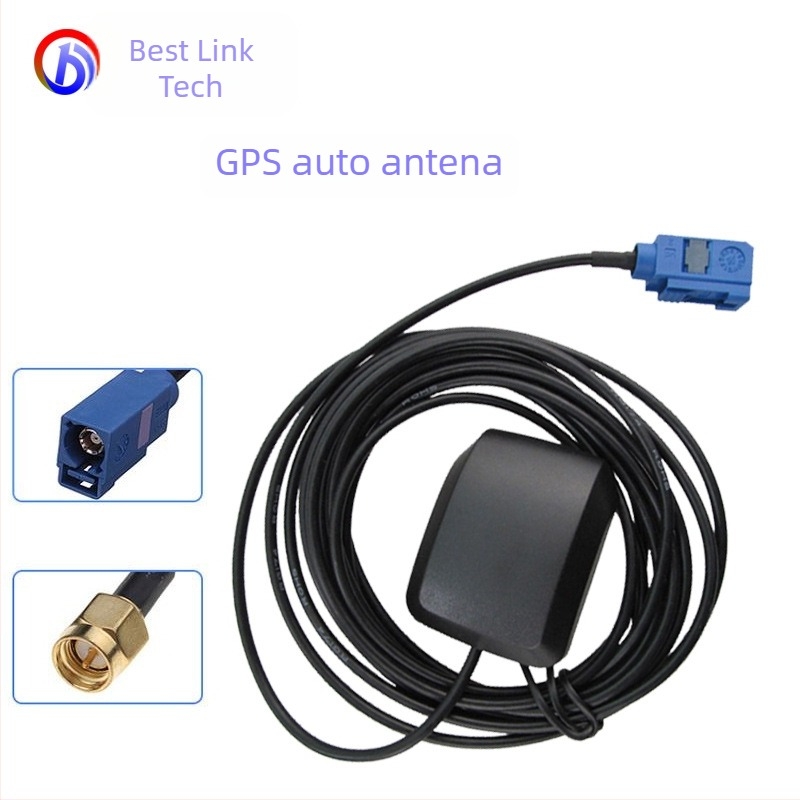 Aktivna automobil GPS antena s FAKRA sučeljem – 28 dBi dobitak, 1575,42 MHz raspon, 50 Ω impedancija, SWR ≤1,5, 3-5 V napajanje