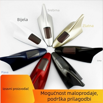 Solarna auto antena s dekorativnim treperavim LED svjetlom, ljepilo za montažu, univerzalna kompatibilnost, vijek trajanja 5 godina, brend Cy