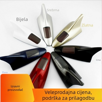 Solarna auto antena s dekorativnim treperavim LED svjetlom, ljepilo za montažu, univerzalna kompatibilnost, vijek trajanja 5 godina, brend Cy