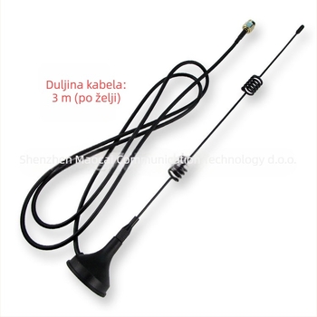 Automobilska antena s usisnom čašom za GSM/2.4G, RG174, dvostruka spiralna disk konstrukcija, za autoškolu