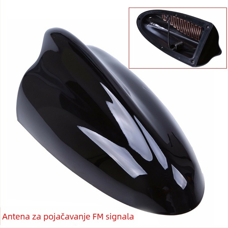 Auto antena za radio s dizajnom shark fin, ugradnja ljepilom, univerzalna kompatibilnost, trajanje od 20000 sati