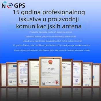 GNSS antena GPS/GLONASS/Galileo/Beidou sa SMA konektorom i prilagodljivom duljinom kabla za automobilsko pozicioniranje