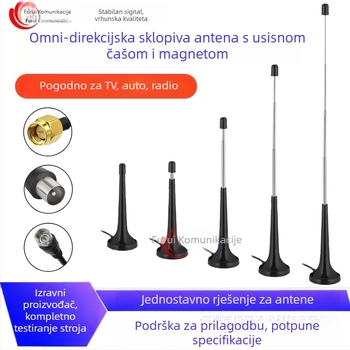 Furui AM/FM radio rod antena s vanjskim magnetskim nosačem i vanjskom WiFi antenom za automobil – pojačanje signala