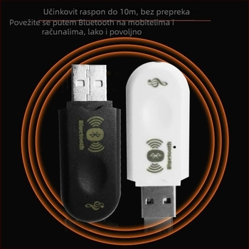 Automobilski Bluetooth audio pretvarač RKD-3, BT 5.0, USB sučelje, Plug-and-Play, domet 10 m