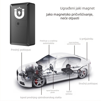 4G automobil GPS tracker, bežični protiv gubitka i krađe, snažan magnet, dugotrajna baterija, bez ugradnje