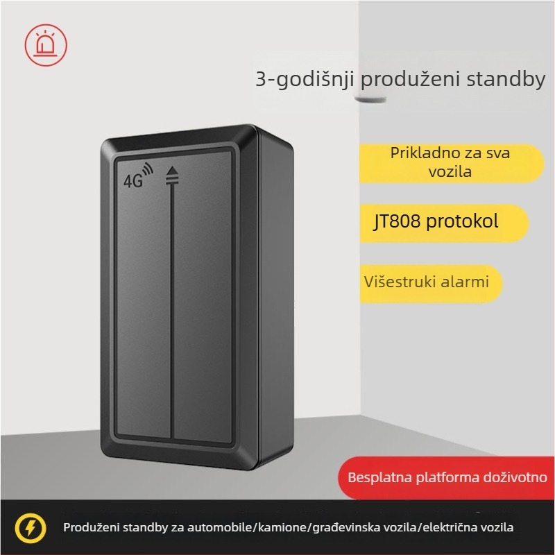 4G automobil GPS tracker, bežični protiv gubitka i krađe, snažan magnet, dugotrajna baterija, bez ugradnje