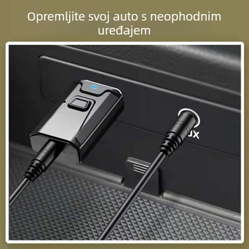 Auto Bluetooth transmitter-prijemnik adapter T7-4, USB sučelje, Bluetooth 5.0, Plug-and-Play, vanjsko napajanje, domet 10 m