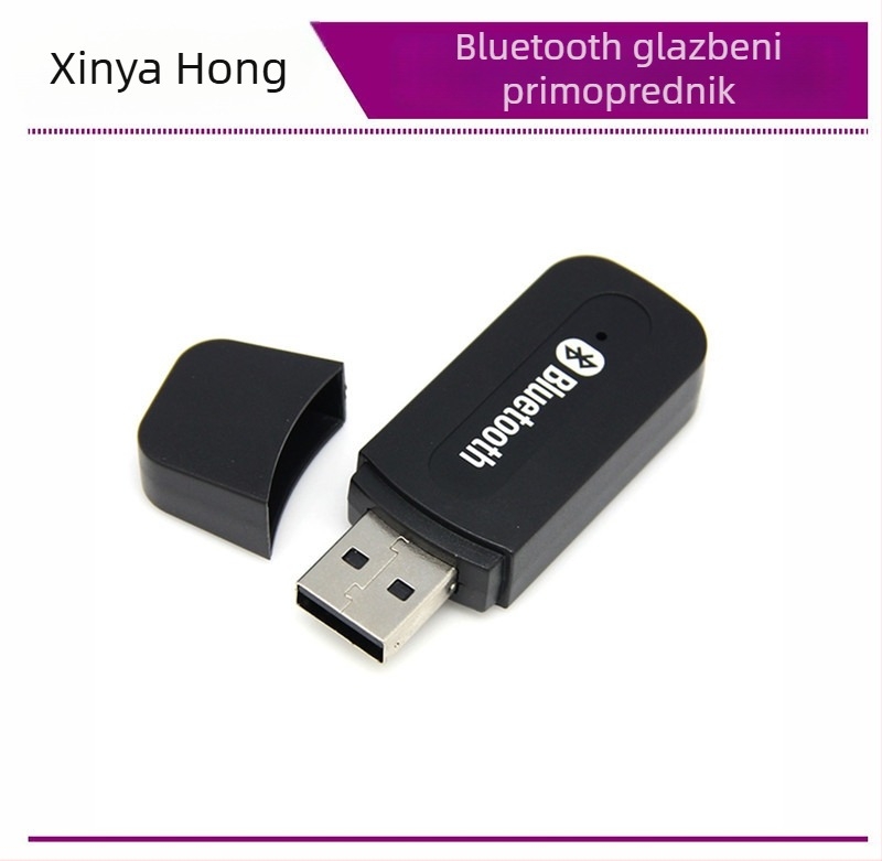 Traveling USB Bluetooth prijemnik za auto s dvostrukim izlazom, audio adapter, Plug-and-Play, Bluetooth 4.0, 3 Mbps, domet 10 m