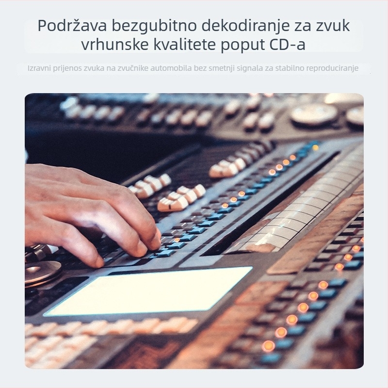 USB Bluetooth 5.0 audio adapter za automobil — USB/AUX sučelje, LCD zaslon, Hands-free pozivi