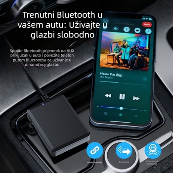 Automobilski Bluetooth prijemnik-emitator B6, ABS kućište, USB Type-C sučelje, napajanje 5V, težina 14 g
