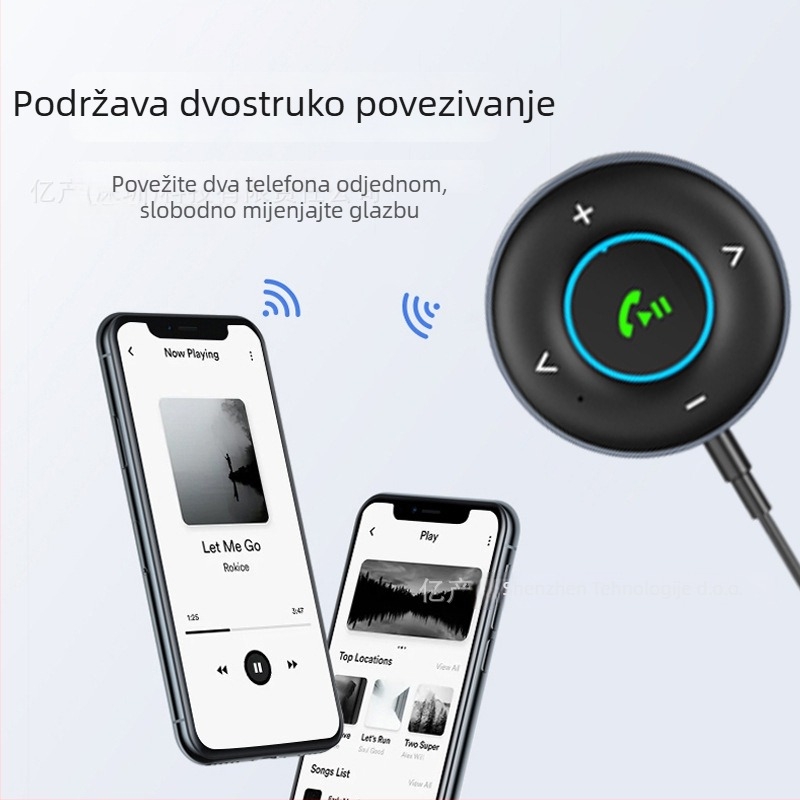 Bluetooth 5.3 audio prijemnik/emitiranje, 3,5 mm AUX, hands-free, USB napajanje, za automobil i dom