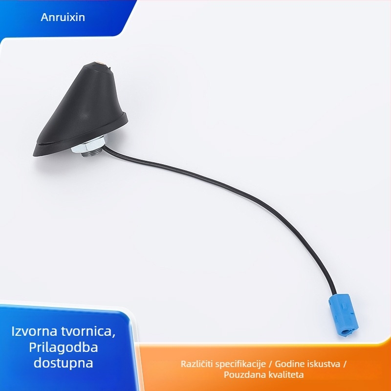 Automobilska radio antena s FM/AM pojačalom signala, jednovodični pojačivač, Opel konektor, univerzalna kompatibilnost, vijčana ugradnja, 12V rad