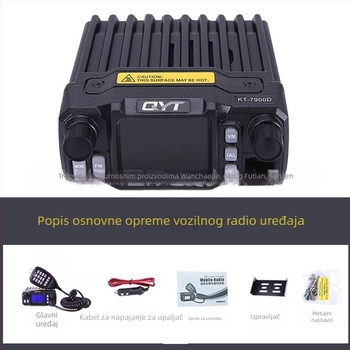 Quanyitong QYT-KT7900D vozilo-montažni dvosmjerni radio, 25W, 200 kanala, domet 10–50 km, s zaslonom