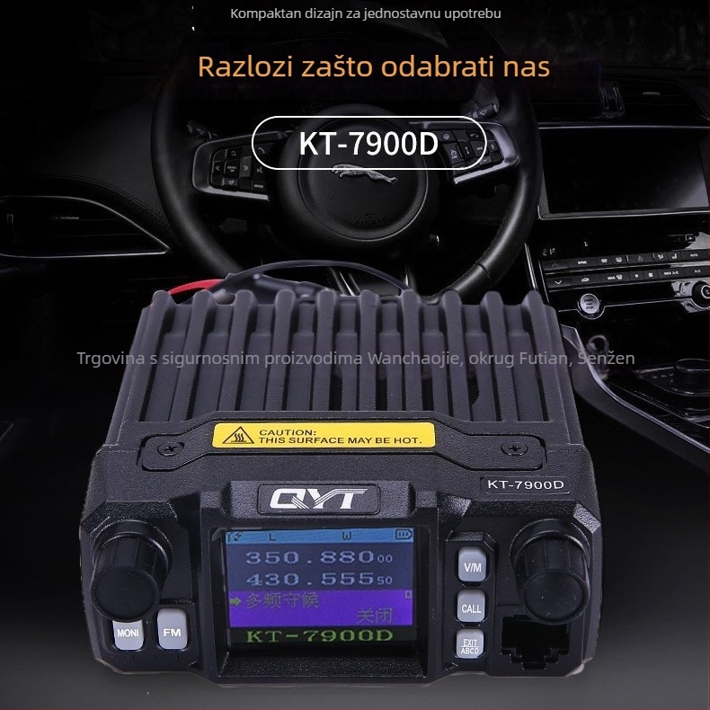 Quanyitong QYT-KT7900D vozilo-montažni dvosmjerni radio, 25W, 200 kanala, domet 10–50 km, s zaslonom