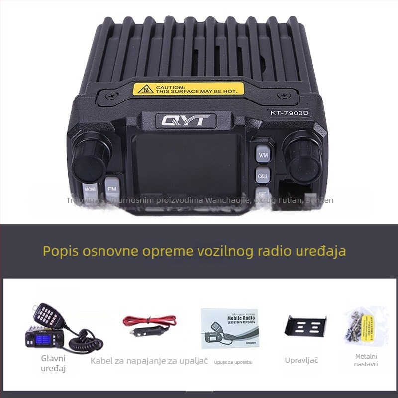 Quanyitong QYT-KT7900D vozilo-montažni dvosmjerni radio, 25W, 200 kanala, domet 10–50 km, s zaslonom