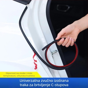 Brtva za automobil za A-, B- i C-stup, poklop središnje konzole, prtljažnik i okvir vrata; zvučna izolacija, zaštita od prašine, vodootpornost i smanjenje buke – gumena traka