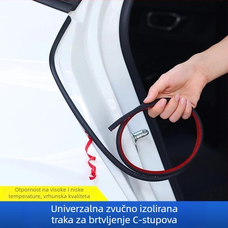 Brtva za automobil za A-, B- i C-stup, poklop središnje konzole, prtljažnik i okvir vrata; zvučna izolacija, zaštita od prašine, vodootpornost i smanjenje buke – gumena traka