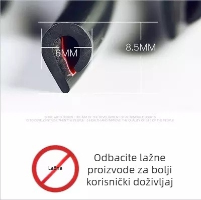Zaštitna traka za rub vrata automobila - PVC, Che Shihong, univerzalni model, bez prilagodbe