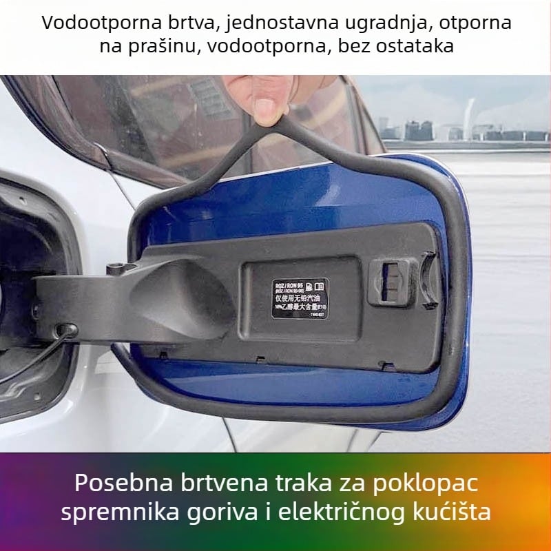 Univerzalni D-tip brtveni prsten za poklopac spremnika goriva i poklopac utora za punjenje, gumeni brtveni trak, otporan na prašinu, vodu i ulje
