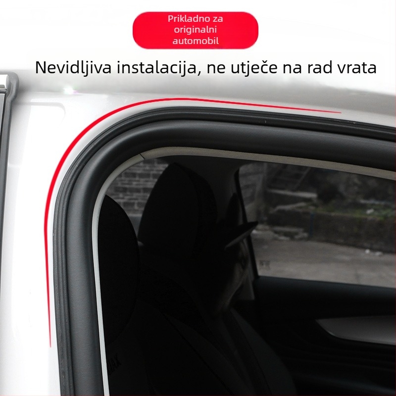 Brtva vrata automobila - gumena, dvostruki sloj, zvučna izolacija i vodootporna brtva za prag vrata, univerzalna uporaba