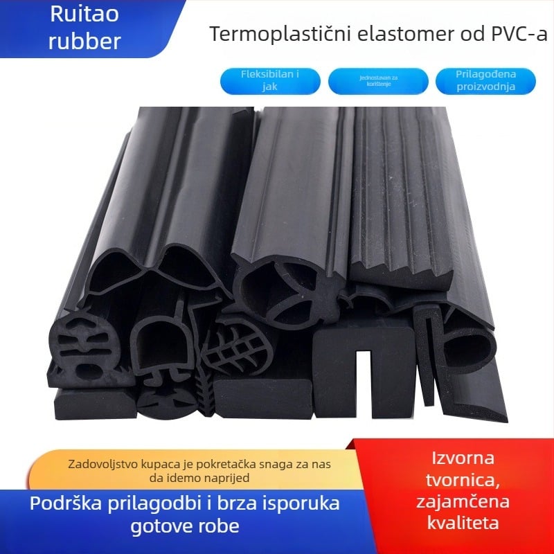 Termoplastični elastomer PVC koekstrudirana gusta brtvena traka za automobilske kontejnere i ormariće