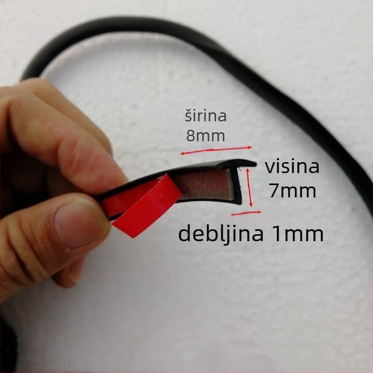Automobilski brtveni trak – dijagonalni T-oblik, guma, model XC-3312, debljina 2 mm, za prednji i stražnji rub i praznine između svjetala (Model XC-3312; Debljina 2 mm; Materijal: guma)