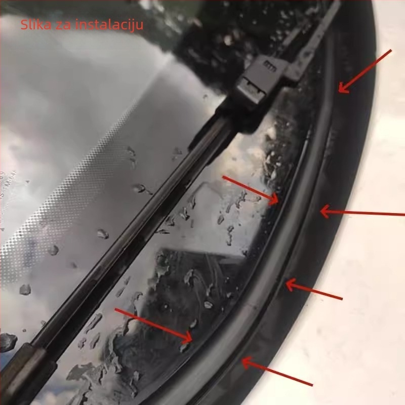 Mercedes-Benz brtvilo za skupljanje kišnice za prednje staklo i donji plastični pokrov trima brisača; otpornost na starenje, UV zaštita, otpornost na ozon, kemijska otpornost na slabe kiseline i baze