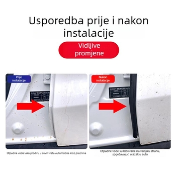 Gumena brtvila za B-stup automobila – silikon, otporan na vjetar, zvučna izolacija, zaštita od prašine, u paru
