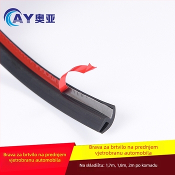 AY/Aoya brtveni trak za prednje staklo automobila – vanjska plastična ploča, gumeni pokrov za brisač, donja dekorativna odvodna ploča, visoka temperaturna otpornost